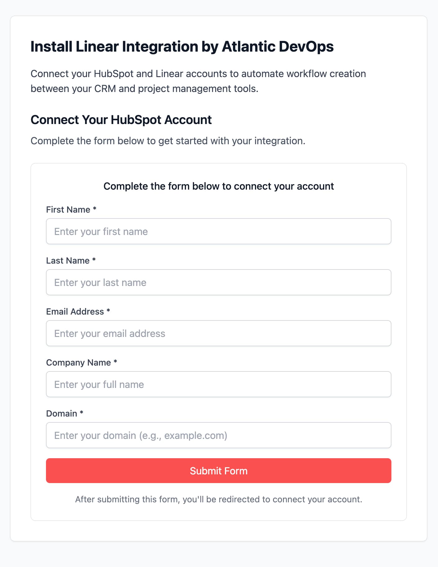 Connect HubSpot App